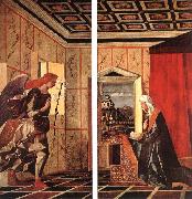 BELLINI, Giovanni Angel Announcing and Virgin Announciated uiol Sweden oil painting reproduction